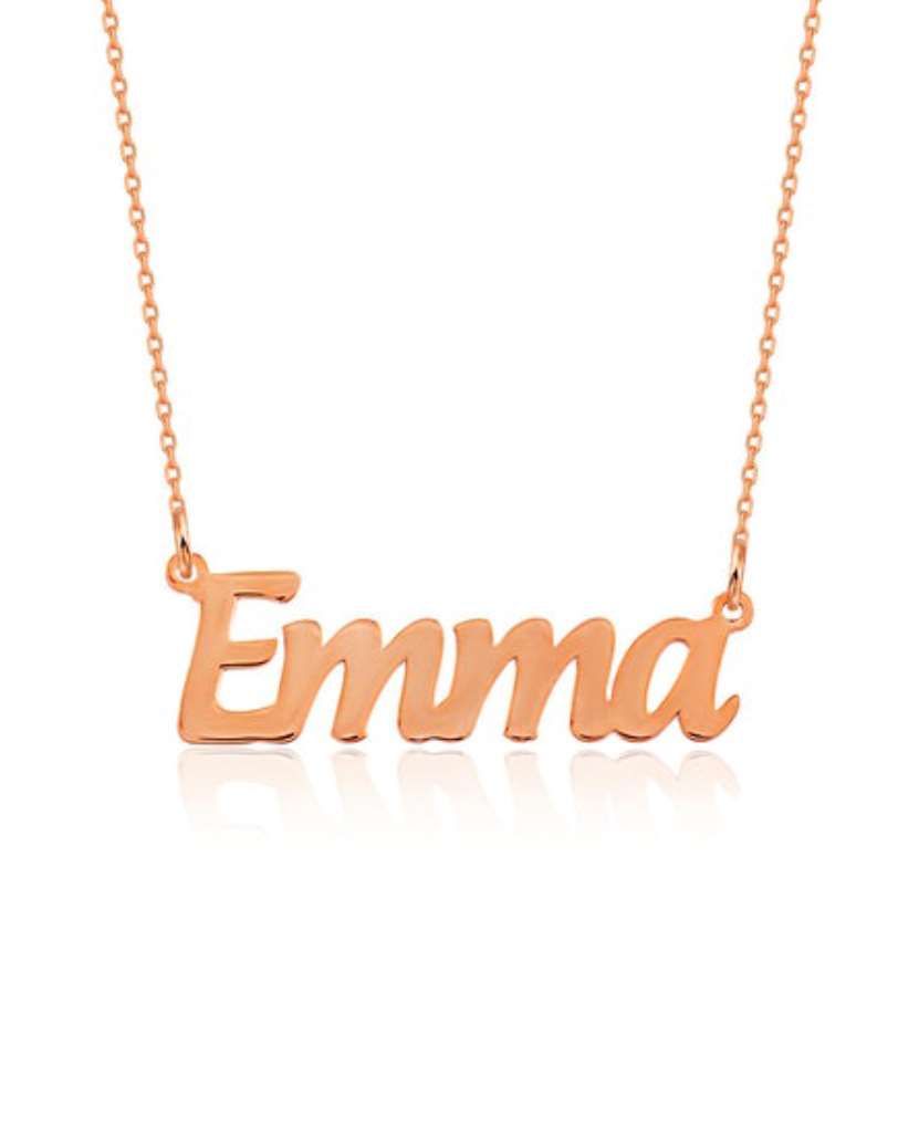 18k Yellow Gold Name Necklace - Script