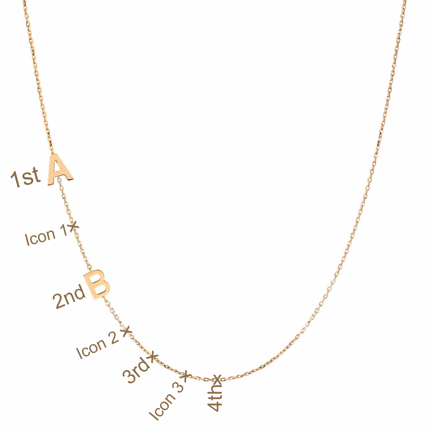 Sideways Initials Necklace