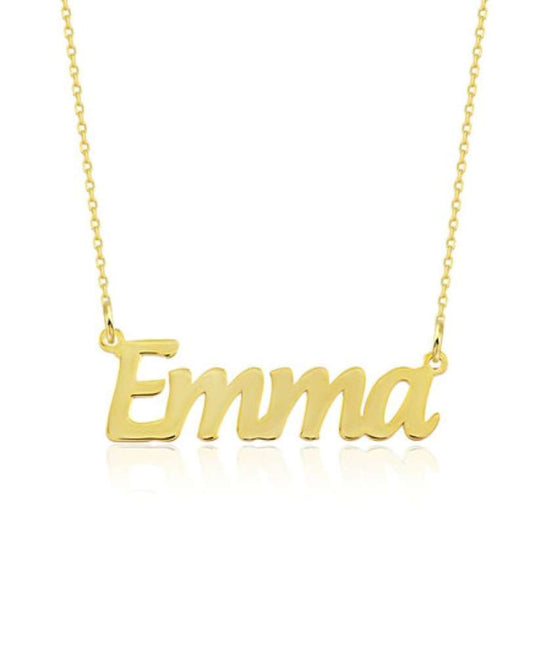 18k Yellow Gold Name Necklace - Script