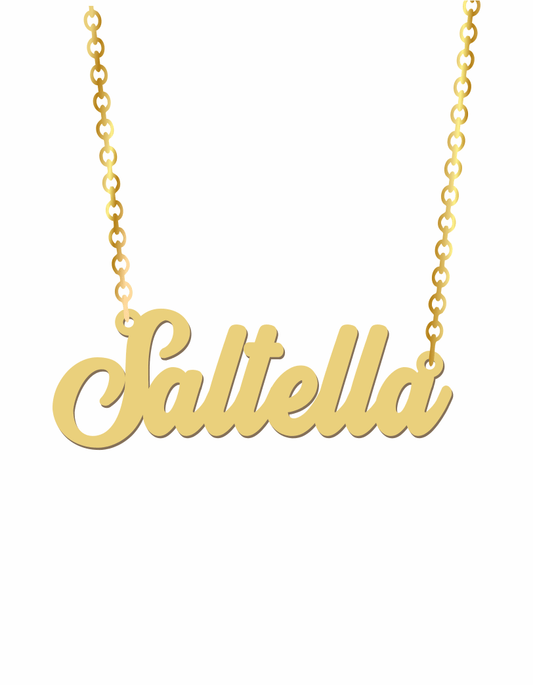 22 Karat Yellow Gold Name Necklace Cinder