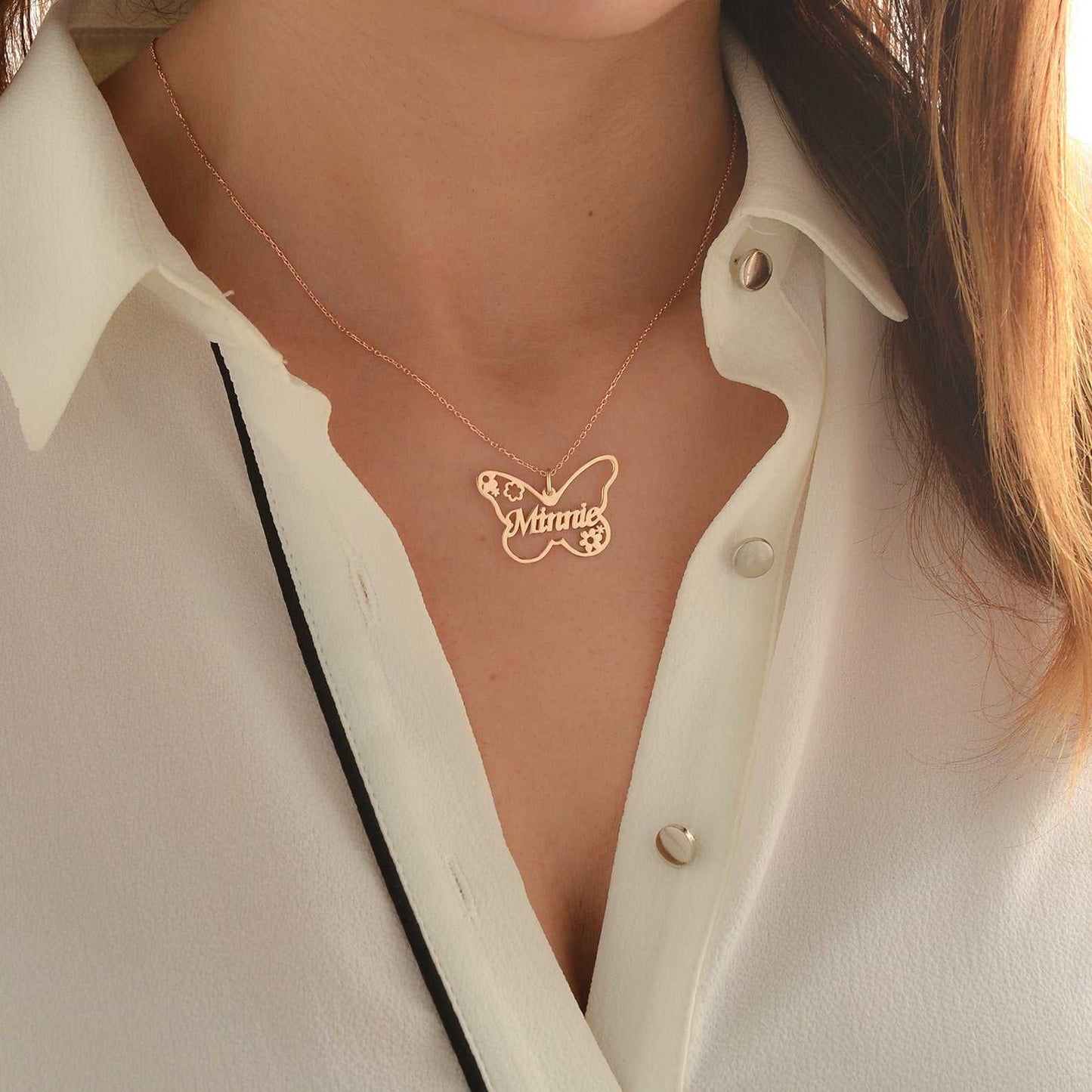 Butterfly Name Necklace