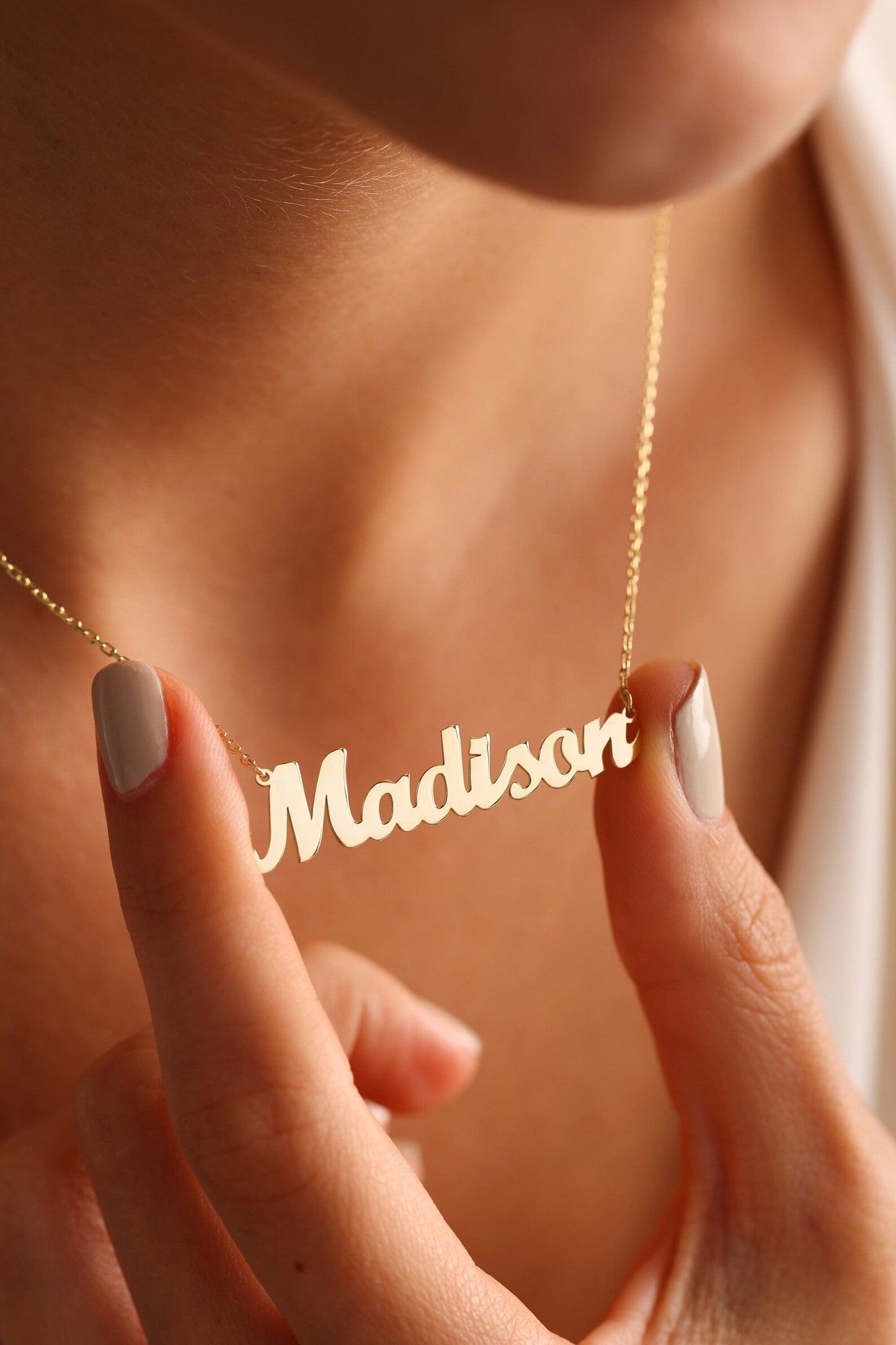 Gold Name Chain Necklace By Prime & Pure Australia